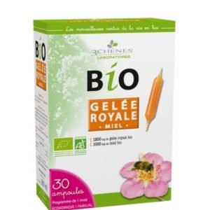 3 CHENES BIO GELEE ROYALE MIEL 30 AMPOULES - 3 CHENES