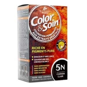 3 CHENES COLOR ET SOIN COLORATION PERMANENTE 5N CHATAIN CLAIR 135 ML - 3 CHENES COLOR