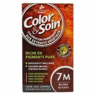 3 CHENES COLOR ET SOIN COLORATION PERMANENTE 7M BLOND ACAJOU 135 ML - 3 CHENES COLOR