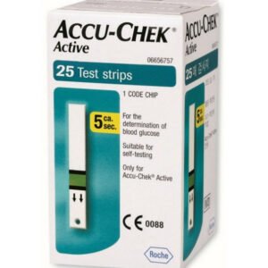 ACCU CHEK ACTIVE TEST RAPIDE GLYCEMIE 25 BANDELETTES REACTIVES