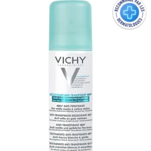 VICHY DEODORANT ANTI TRANSPIRANT 48 H ANTI TRACES BLANCHES ET JAUNES SPRAY 125 ML