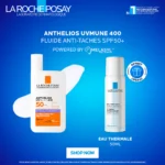 LA ROCHE POSAY OFFRE ANTHELIOS UVMUNE 400 FLUIDE ANTI TACHES SPF50+ 50 ML + EAU THERMALE OFFERT