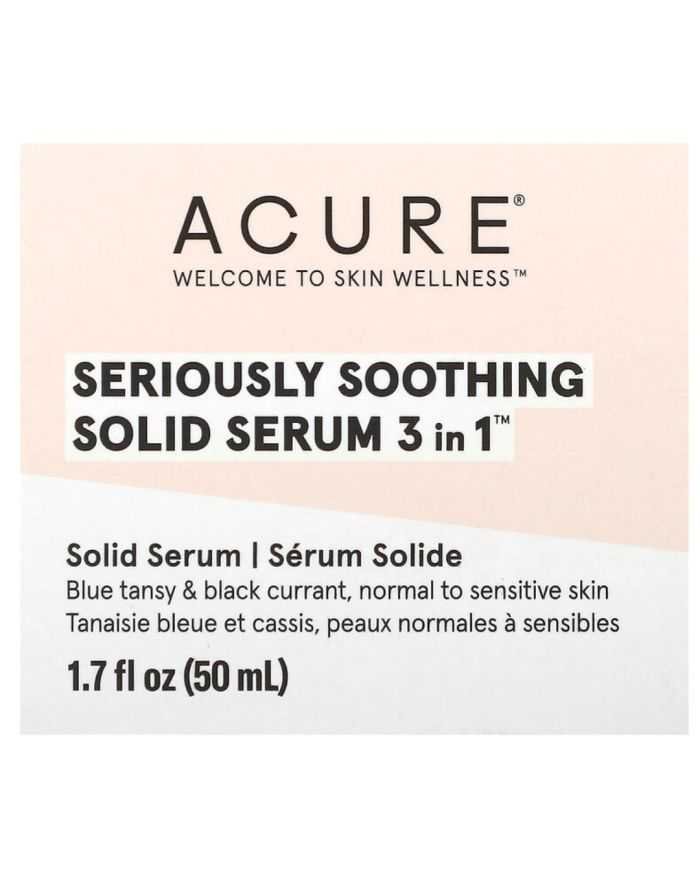 ACURE SERIOUSLY SOOTHING SERUM SOLIDE 3 EN 1 50 ML - ACURE