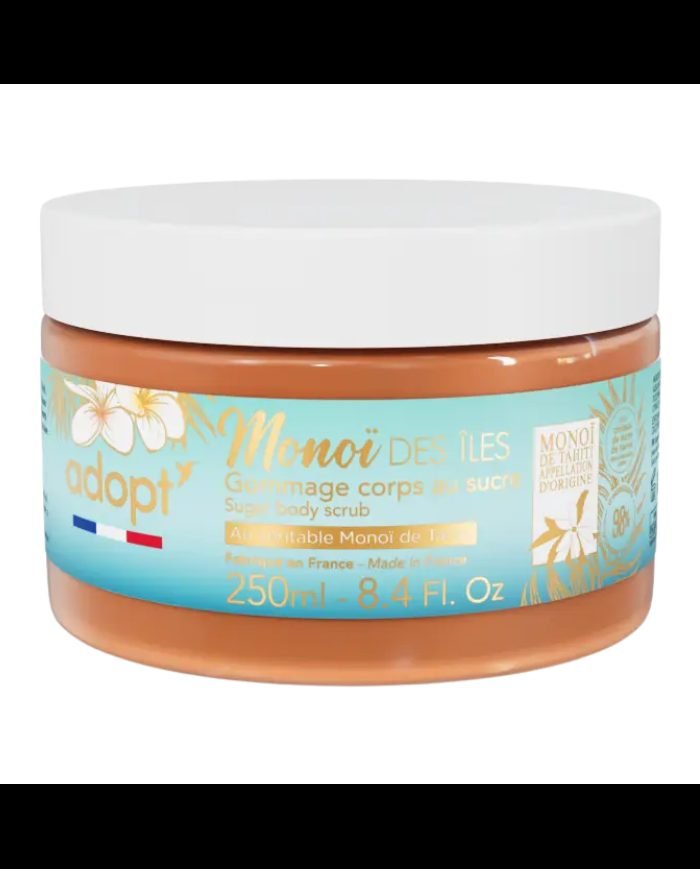 ADOPT MANOI DES ILES GOMMAGE CORPS AU SUCRE 250 ML - ADOPT