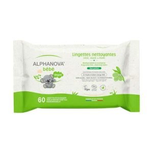 ALPHANOVA BEBE LINGETTES NETTOYANTES 60 UNITES - ALPHANOVA