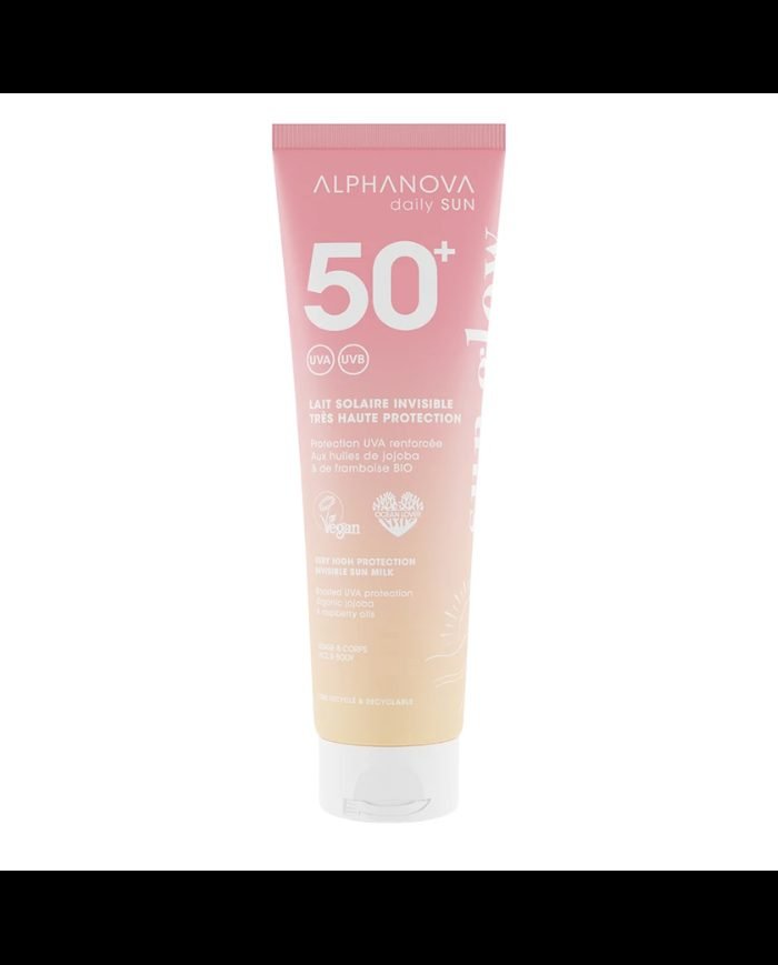 ALPHANOVA DAILY SUN SPF 50+ LAIT SOLAIRE INVISIBLE SUN GLOW 150 ML - ALPHANOVA