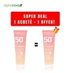 ALPHANOVA OFFRE 1 DAILY SUN SPF 50+ CREME SOLAIRE VISAGE SUN GLOW 50ML + 1 OFFERT - ALPHANOVA