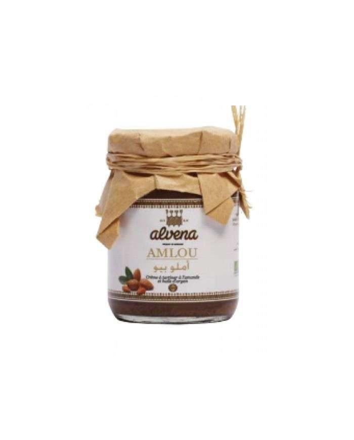 ALVENA AMLOU CREME A TARTINER AMANDE HUILE ARGAN ET MIEL 200 G - ALVENA