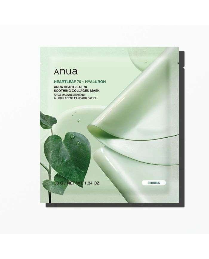 ANUA HEARTLEAF 70+ HYALURON SOOTHING COLLAGEN MASK 1 UNITE - ANUA