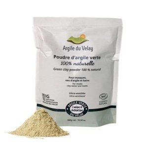 ARGILE DU VELAY POUDRE D&rsquo;ARGILE VERTE 100% NATURELLE - ARGILE DU VELAY