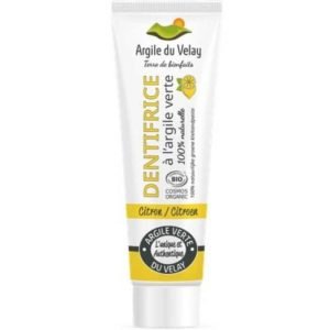 ARGILE DU VELAY DENTIFRICE A L&rsquo;ARGILE VERTE CITRON 75 ML - ARGILE DU VELAY