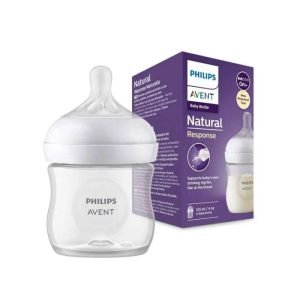 AVENT BIBERON NATURAL RESPONSE 125ML 4OZ 0 MOIS + DEBIT 2 - AVENT