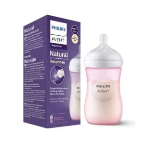 AVENT NATURAL RESPONSE BIBERON 1MOIS+ 260ML ROSE - AVENT