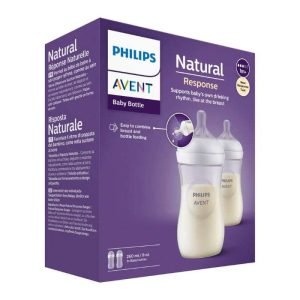 AVENT NATURAL RESPONSE PACK 2 BIBERONS 1MOIS+ 260ML - AVENT