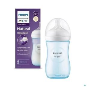 AVENT NATURAL RESPONSE BIBERON 1MOIS+ 260ML BLEU - AVENT