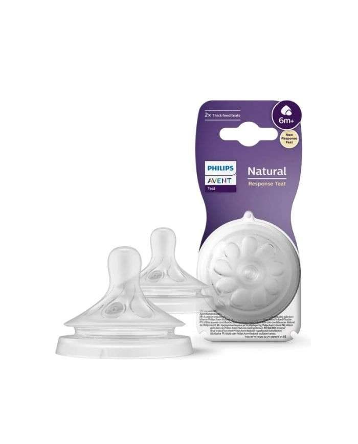 AVENT NATURAL RESPONSE LOT DE 2 TETINES 6 MOIS+ FLUX 6 - AVENT