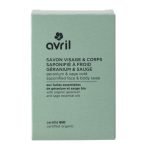 AVRIL SAVON A FROID VISAGE ET CORPS AUX HUILES ESSENTIELLES DE GERANIUM ET SAUGE BIO 100 G - AVRIL COSMETIQUE BIO