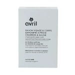 AVRIL SAVON A FROID VISAGE ET CORPS CHARBON & SAUGE 100 G - AVRIL COSMETIQUE BIO