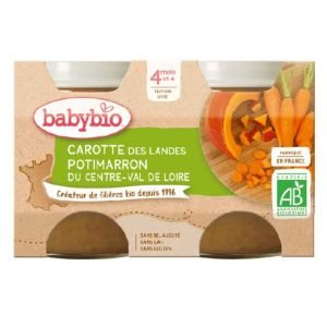 BABYBIO CAROTTE DES LANDES POTIMARRON DU CENTRE VAL DE LOIRE 4 MOIS + - BABYBIO