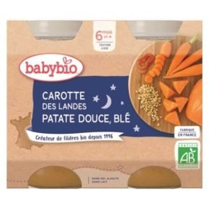 BABYBIO PETIT POT CAROTTE DES LANDES PATATE DOUCE BLE 6 MOIS + - BABYBIO