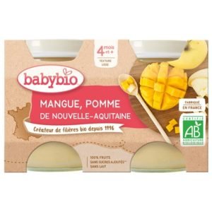 BABYBIO PETIT POT DE POMME ET MANGUE 2×130 G BIO - BABYBIO