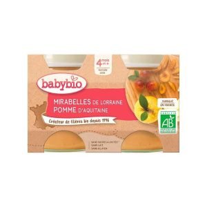 BABYBIO PETIT POT MIRABELLE ET POMME 2x130G BIO - BABYBIO