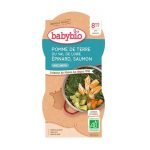 BABYBIO POMME DE TERRE EPINARD SAUMON 8MOIS + 2X200 G - BABYBIO