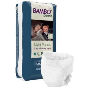 BAMBO DREAMY NIGHT PANTS FILLES ET GARCONS LARGE 8-15 ANS 35-50 KG 10 unites - BAMBO NATURE