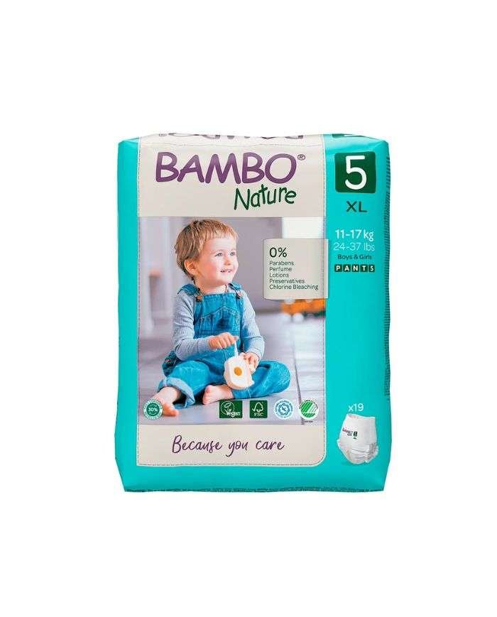 BAMBO NATURE CULOTTE D’APPRENTISSAGE TAILLE 5 XL 11-17 KG PACK DE 19 - BAMBO NATURE