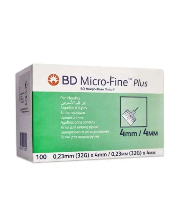 BD MICRO FINE PLUS AIGUILLE INSULINE 4MM X 4MM - BD