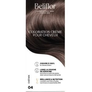 BELIFLOR COLORATION CHEVEUX 04 CHATAIN 135ML - BELIFLOR