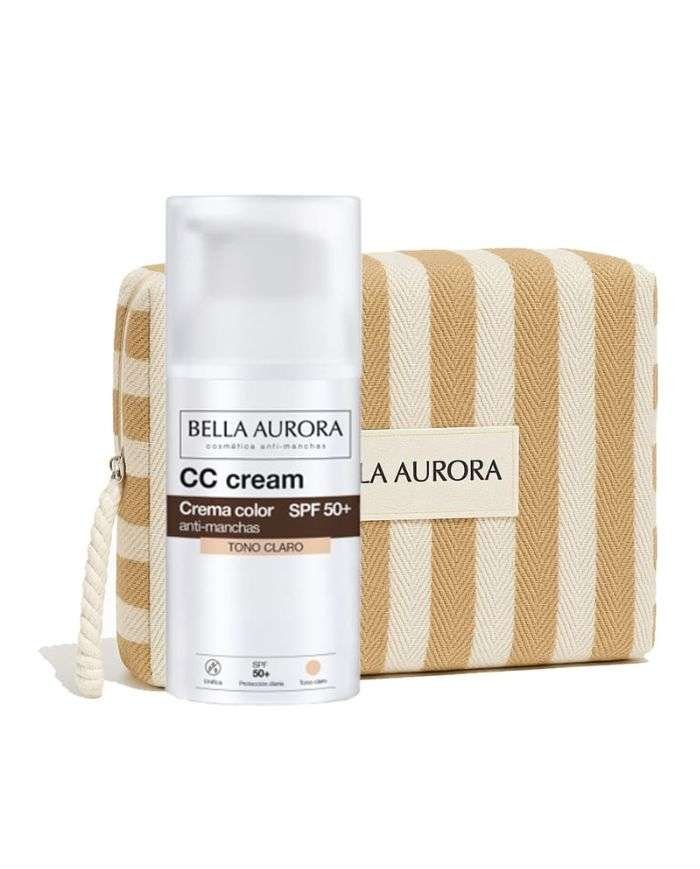 BELLA AURORA CC CREME ANTI TACHES SPF50 TEINTE CLAIRE + TROUSSE OFFERTE - BELLA AURORA