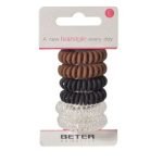 BETER ELASTIQUES CHEVEUX SPIRALE REF 19224 LOT DE 6 - BETER