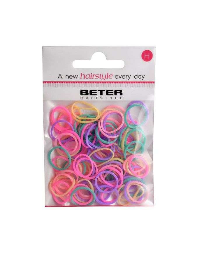 BETER PACK DE MINI ELASTIQUES 100 UNITES MULTICOLRE REF 19262 - BETER