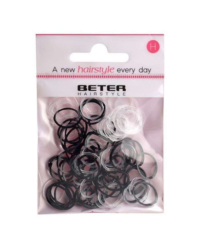 BETER PACK DE MINI ELASTIQUES 100 UNITES NOIR REF 19260 - BETER