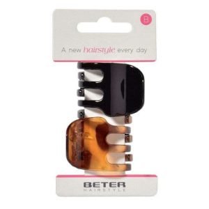 BETER PINCES A GRIFFE CHEVEUX NOIR ET MARRON LOT DE 2 REF 19235 - BETER