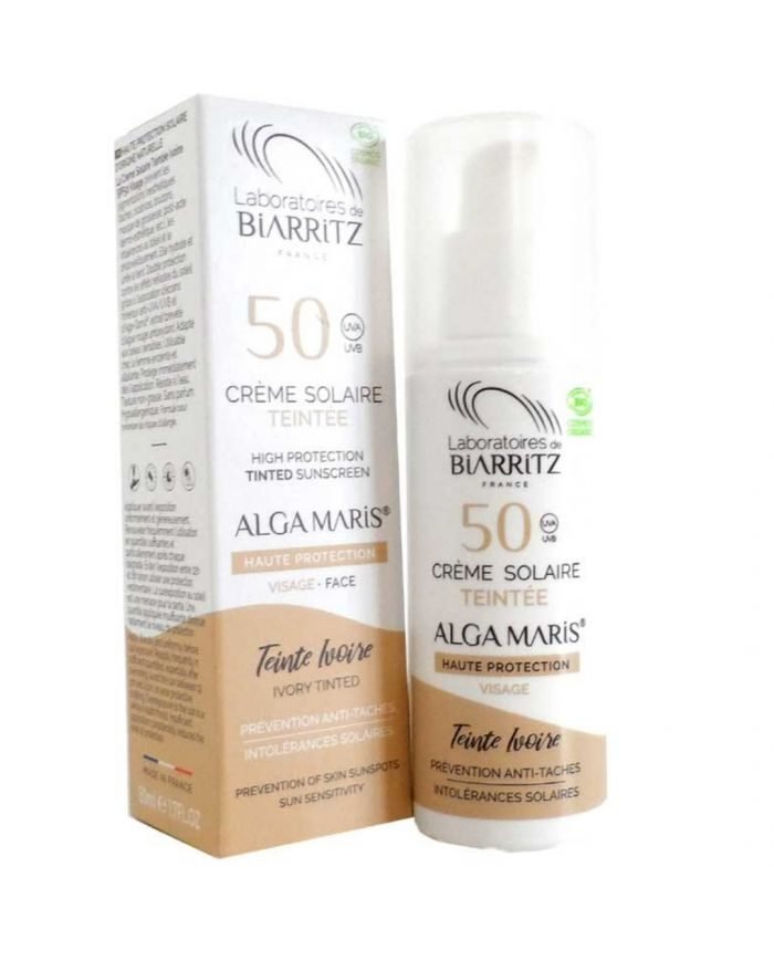 BIARRITZ ALGAMARIS CREME SOLAIRE TEINTE IVOIRE SPF 50 - BIARRITZ