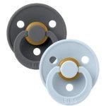 BIBS SET DE 2 SUCETTES IRON BABY BLEU 6-12 MOIS - BIBS