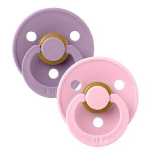 BIBS SET DE 2 SUCETTES LAVANDER BABY PINK 6-12 MOIS - BIBS