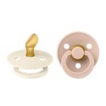 BIBS COLOUR PACIFIER SUCETTE ANATOMICAL PACK DE 2 IVOIRE ET BLUSH 0MOIS+ - BIBS