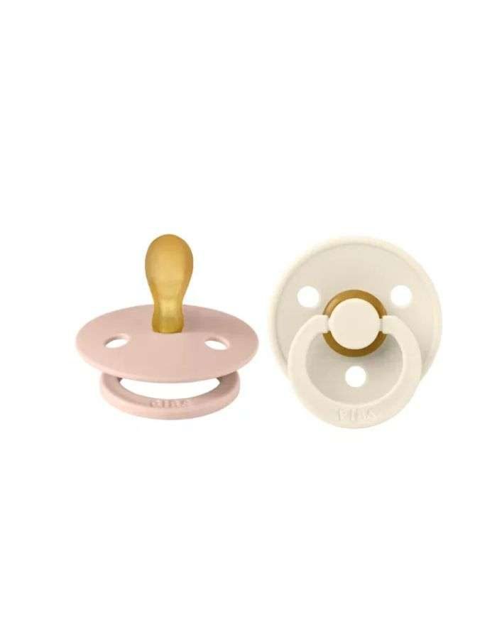 BIBS COLOUR PACIFIER SUCETTE SYMETRIQUE IVOIRE ET BLUSH 6 MOIS+ - BIBS