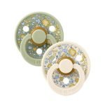 BIBS x LIBERTY COLOUR NATURAL RUBBER ROUND PACK DE 2 SIZE 2 ELOISE ET SAGE MIX - BIBS
