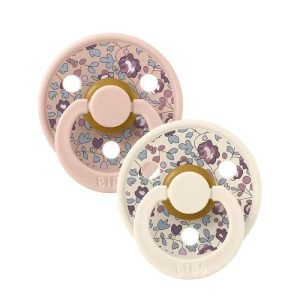 BIBS X LIBERTY COLOUR NATURAL RUBBER SUCETTE RONDE BLUSH MIX 0 MOIS+ - BIBS