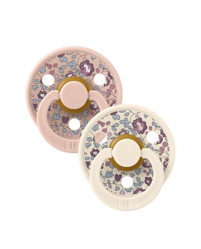 BIBS X LIBERTY COLOUR NATURAL RUBBER SUCETTE RONDE BLUSH MIX 0 MOIS+ - BIBS