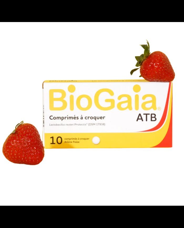 BIOGAIA 10 COMPRIMES A CROQUER ATB AROME FRAISE - BIOGAIA