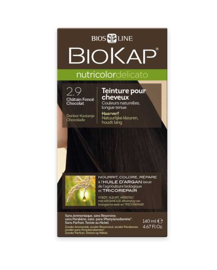 BIOKAP NUTRICOLOR DELICATO 2.9 CHATAIN FONCE CHOCOLAT - BIOKAP