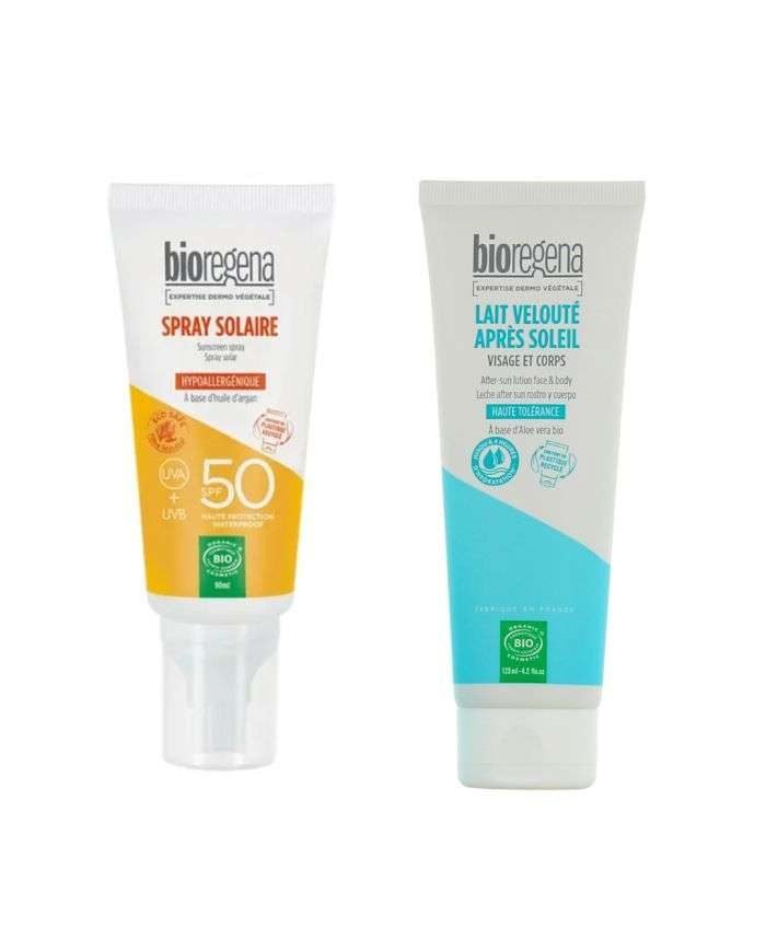 BIOREGENA DUO LAIT VELOUTE 125ML + SPRAY SOLAIRE ADULTE 90 ML - BIOREGENA