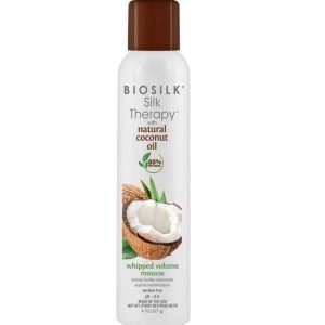 BIOSILK SILK THERAPY NATURAL COCONUT OIL MOUSSE CHEVEUX VOLUMISSANTE 227 G - BIOSILK