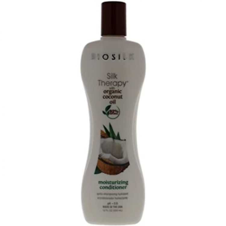 BIOSILK SILK THERAPY ORGANIC COCONUT OIL APRES SHAMPOING HYDRATANT 355 ML - BIOSILK