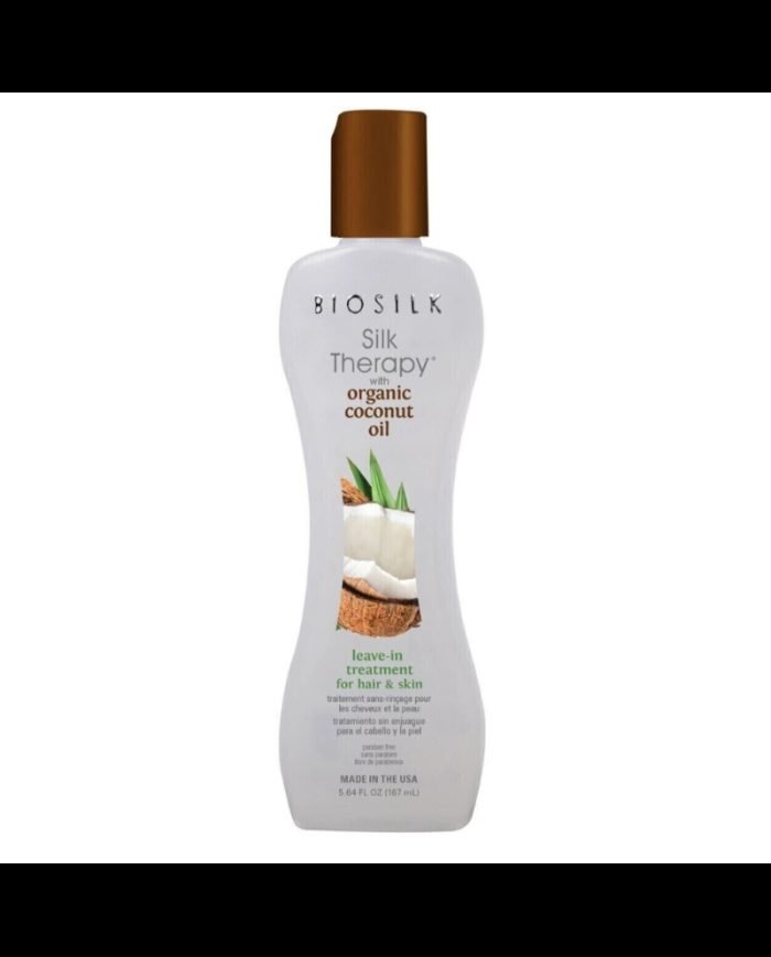BIOSILK SILK THERAPY ORGANIC COCONUT OIL LEAVE IN POUR CHEVEUX 167 ML - BIOSILK